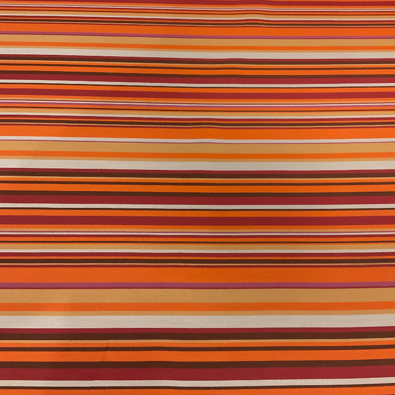 Sunbrella Dancer Flamingo Orange Stripe Outdoor Upholstery Fabric