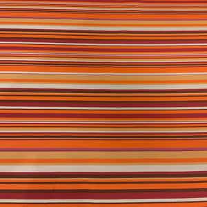 Sunbrella Dancer Flamingo Orange Stripe Outdoor Upholstery Fabric