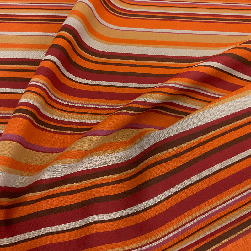 Sunbrella Dancer Flamingo Orange Stripe Outdoor Upholstery Fabric