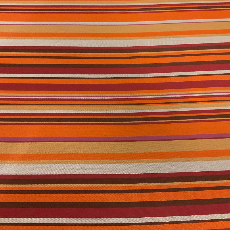 Sunbrella Dancer Flamingo Orange Stripe Outdoor Upholstery Fabric