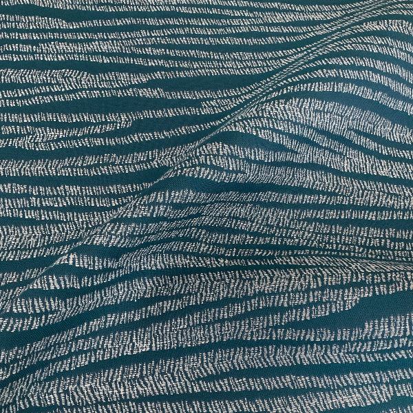Sunbrella Dashed Lines Lagoon Blue Outdoor Upholstery Fabric