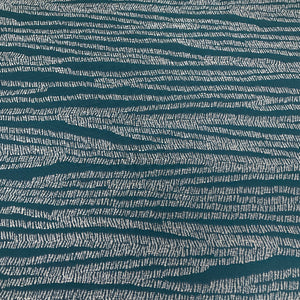 Sunbrella Dashed Lines Lagoon Blue Outdoor Upholstery Fabric