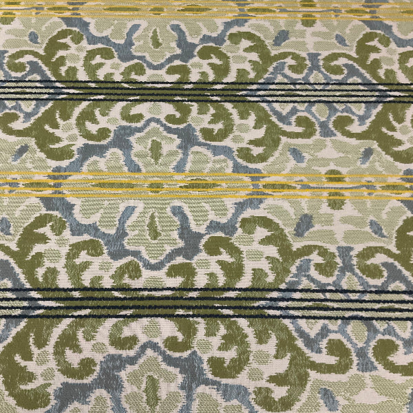 Sunbrella Elegant Ikat Meadow Green Outdoor Upholstery Fabric