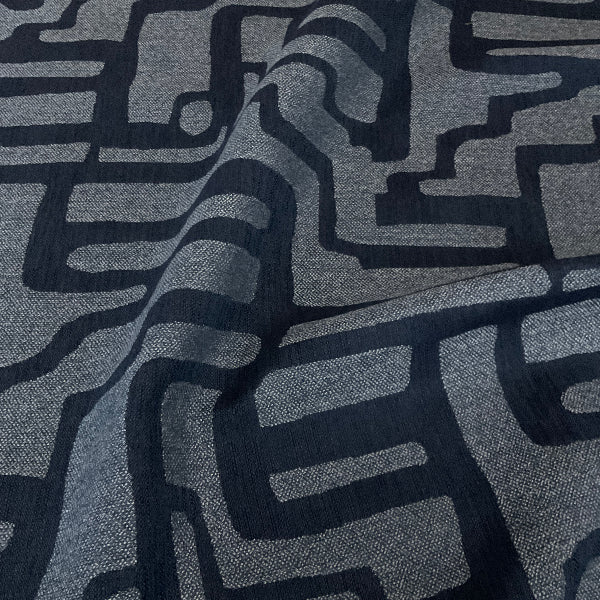 Sunbrella Escher Indigo Blue Outdoor Upholstery Fabric
