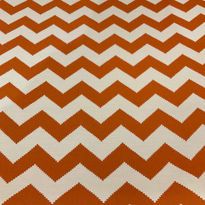 Sunbrella Flair Canyon Orange White Outdoor Upholstery Fabric