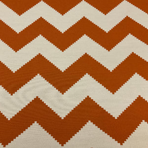 Sunbrella Flair Canyon Orange White Outdoor Upholstery Fabric