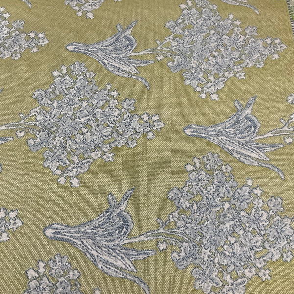 Sunbrella Floral Cluster Spring Green Outdoor Upholstery Fabric