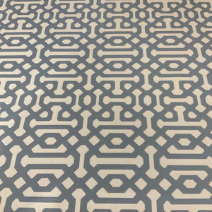 Sunbrella Fretwork Denim Blue Outdoor Upholstery Fabric