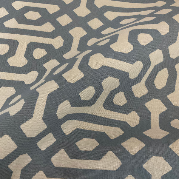 Sunbrella Fretwork Denim Blue Outdoor Upholstery Fabric