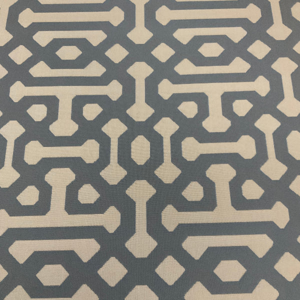 Sunbrella Fretwork Denim Blue Outdoor Upholstery Fabric