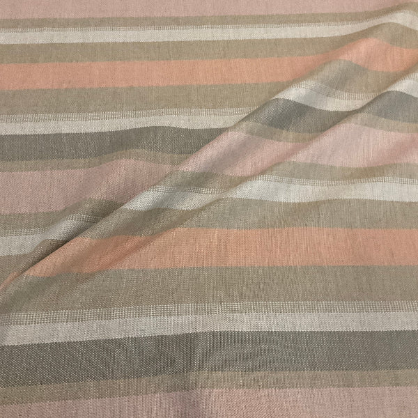 Sunbrella Fusion Glimpse Blush Pink Stripe Outdoor Upholstery Fabric