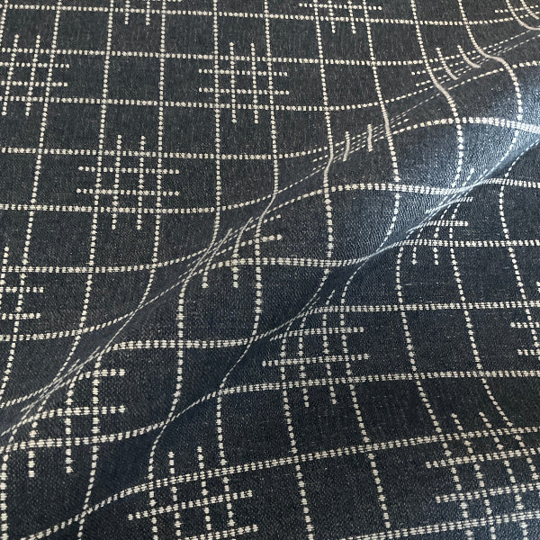 Sunbrella Gridlock Chambray Blue Outdoor Upholstery Fabric