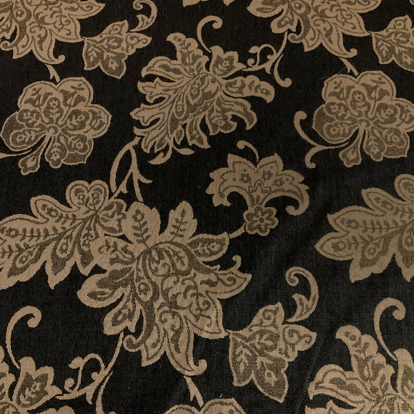 Sunbrella Heiress Carbon Black Paisley Outdoor Upholstery Fabric