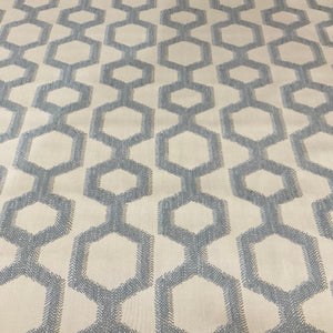 Sunbrella Honeycomb Fret Blue Outdoor Upholstery Fabric