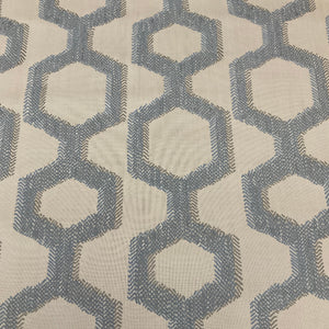 Sunbrella Honeycomb Fret Blue Outdoor Upholstery Fabric