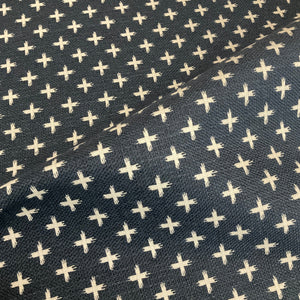  Sunbrella Ikat Cross II Denim Blue Outdoor Upholstery Fabric