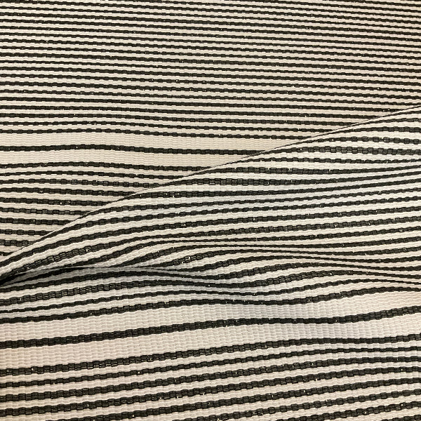 Sunbrella Influence Classic Black White Stripe Outdoor Upholstery Fabric