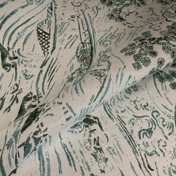 Sunbrella Kasumi Jade Blue Outdoor Upholstery Fabric