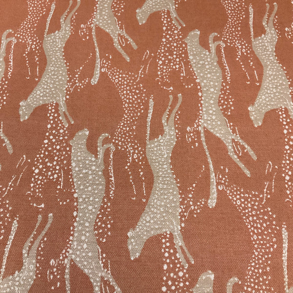 Sunbrella Leopard Leap Clay Orange Outdoor Upholstery Fabric