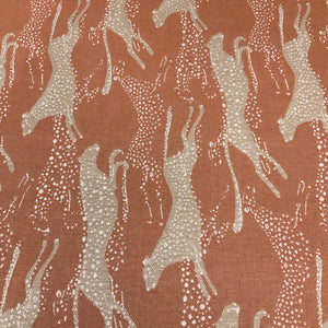 Sunbrella Leopard Leap Clay Orange Outdoor Upholstery Fabric