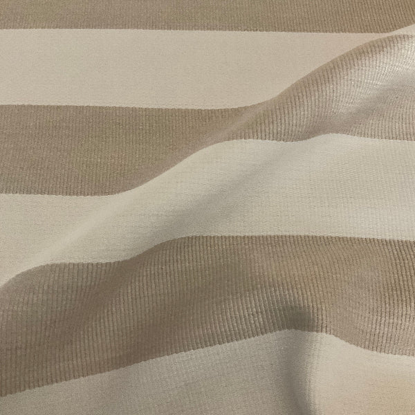 Sunbrella Liam Pebble White Beige Stripe Outdoor Upholstery Fabric