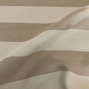 Sunbrella Liam Pebble White Beige Stripe Outdoor Upholstery Fabric