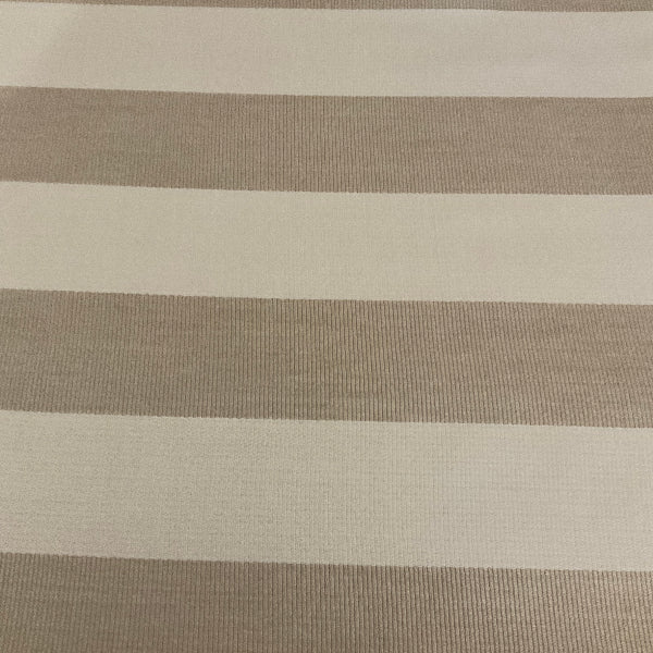 Sunbrella Liam Pebble White Beige Stripe Outdoor Upholstery Fabric