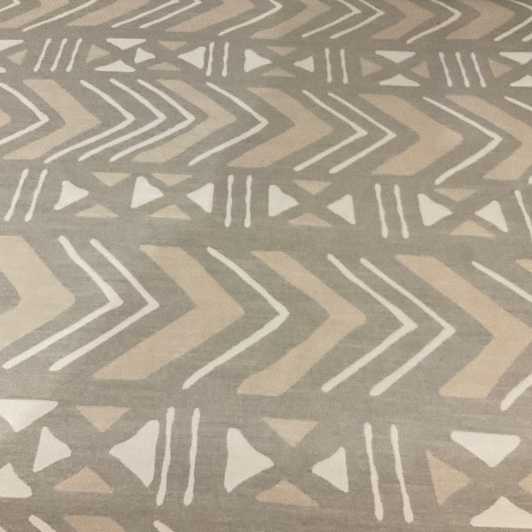 Sunbrella Mudcloth Fog Gray Geometric Outdoor Upholstery Fabric