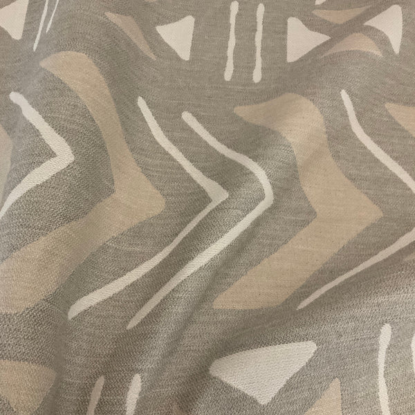 Sunbrella Mudcloth Fog Gray Geometric Outdoor Upholstery Fabric
