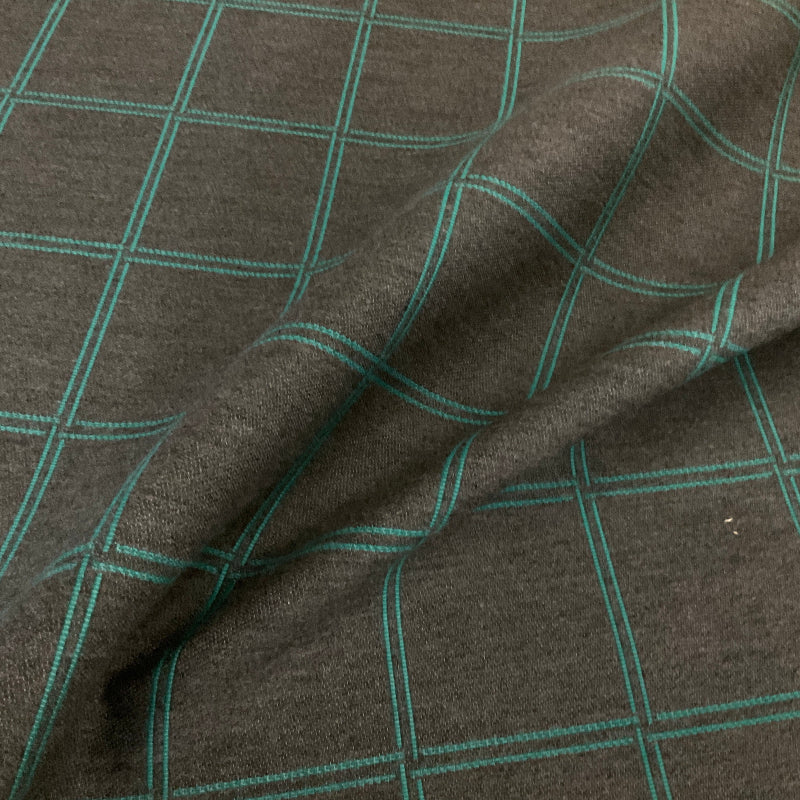 Sunbrella Pane Granite Gray Check Outdoor Upholstery Fabric