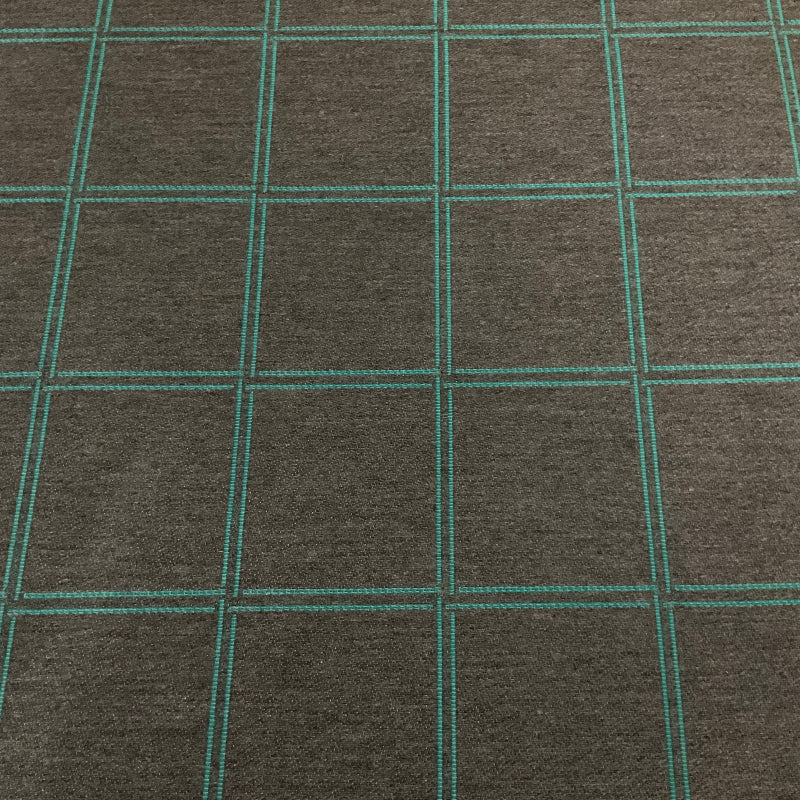 Sunbrella Pane Granite Gray Check Outdoor Upholstery Fabric