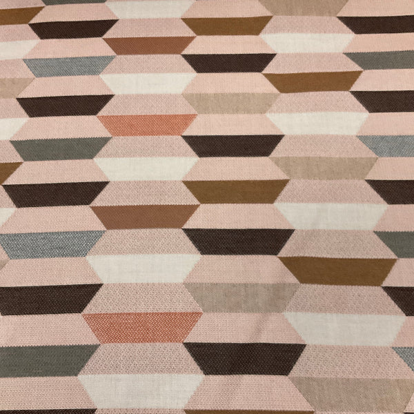 Sunbrella Precise Sangria Pink Geometric Outdoor Upholstery Fabric