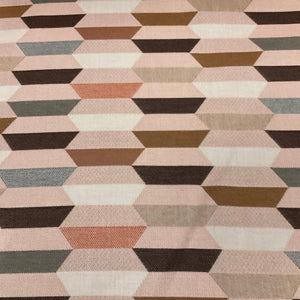 Sunbrella Precise Sangria Pink Geometric Outdoor Upholstery Fabric