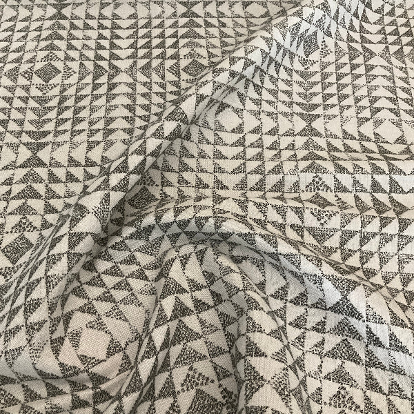 Sunbrella Runa Classic Gray Geometric Outdoor Upholstery Fabric