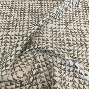 Sunbrella Runa Classic Gray Geometric Outdoor Upholstery Fabric
