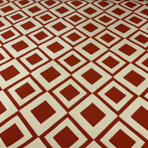 Sunbrella Savvy Sangria Red White Outdoor Upholstery Fabric