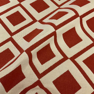 Sunbrella Savvy Sangria Red White Outdoor Upholstery Fabric