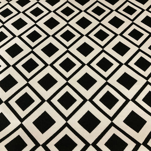 Sunbrella Savy Onyx Black White Outdoor Upholstery Fabric