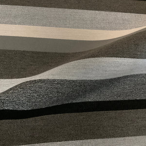 Sunbrella Sensory Granite Gray Stripe Outdoor Upholstery Fabric