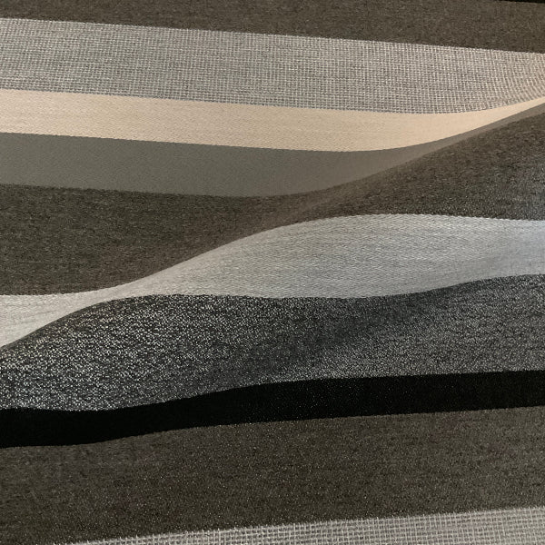 Sunbrella Sensory Granite Gray Stripe Outdoor Upholstery Fabric