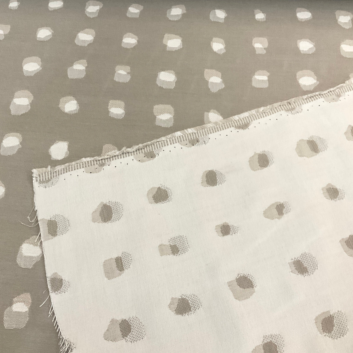 Sunbrella Shadow Dot Dove Gray Outdoor Upholstery Fabric