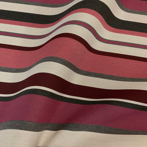 Sunbrella Sonata Stripe Berry Outdoor Upholstery Fabric