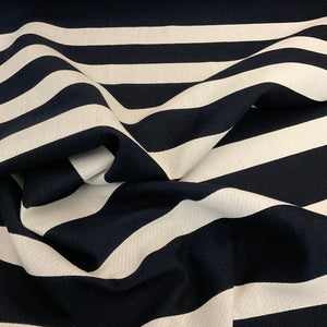 Sunbrella Spiaggina Stripe 300 Blue Outdoor Upholstery Fabric