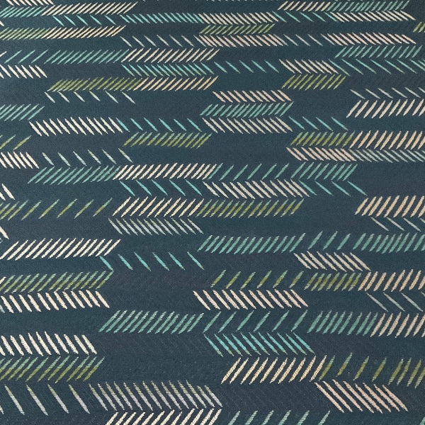 Sunbrella Surpass Lagoon Blue Stripe Outdoor Upholstery Fabric