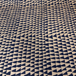 Sunbrella Triangles Indigo Blue Outdoor Upholstery Fabric