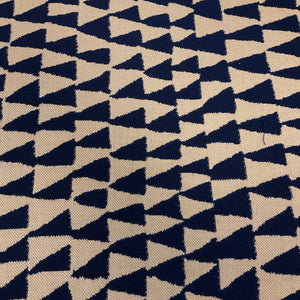 Sunbrella Triangles Indigo Blue Outdoor Upholstery Fabric