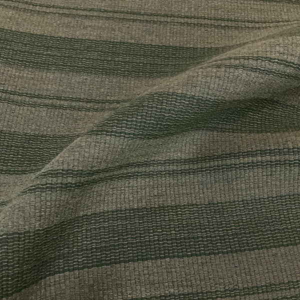 Sunbrella Weathered Stripe Cedar Green Outdoor Upholstery Fabric