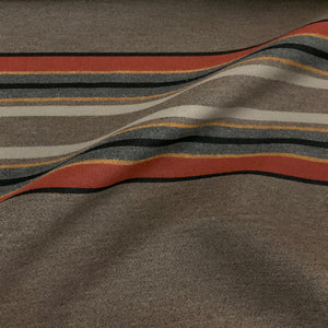 Sunbrella Yakima Park Mineral Umber Gray Stripe Outdoor Upholstery Fabric