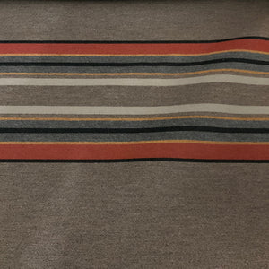 Sunbrella Yakima Park Mineral Umber Gray Stripe Outdoor Upholstery Fabric