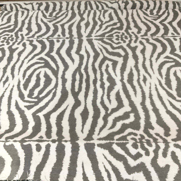 Sunbrella Zebra Smoke Gray Outdoor Upholstery Fabric